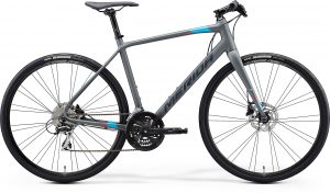 Велосипед 28″ Merida Speeder 100 Matt Cool Grey (Blue/Red) 2021