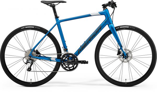 Велосипед 28″ Merida Speeder 300 Silk Blue (Dark Silver) 2021